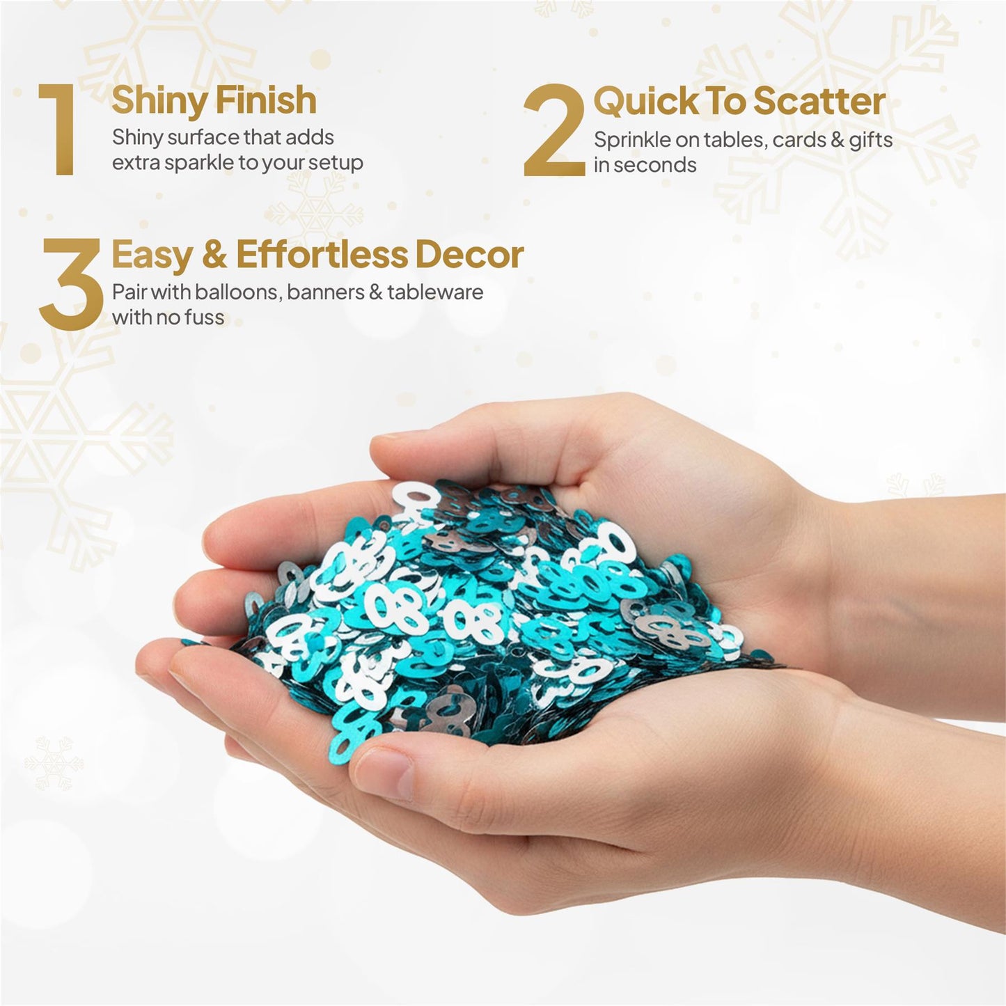 4 packs 14g 80th Blue Confetti