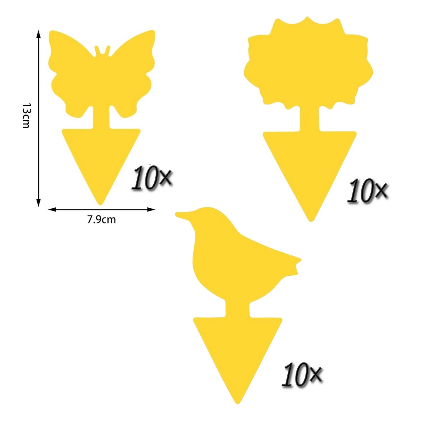 Fruit Fly Traps Double Sided Pack of 30 Yellow