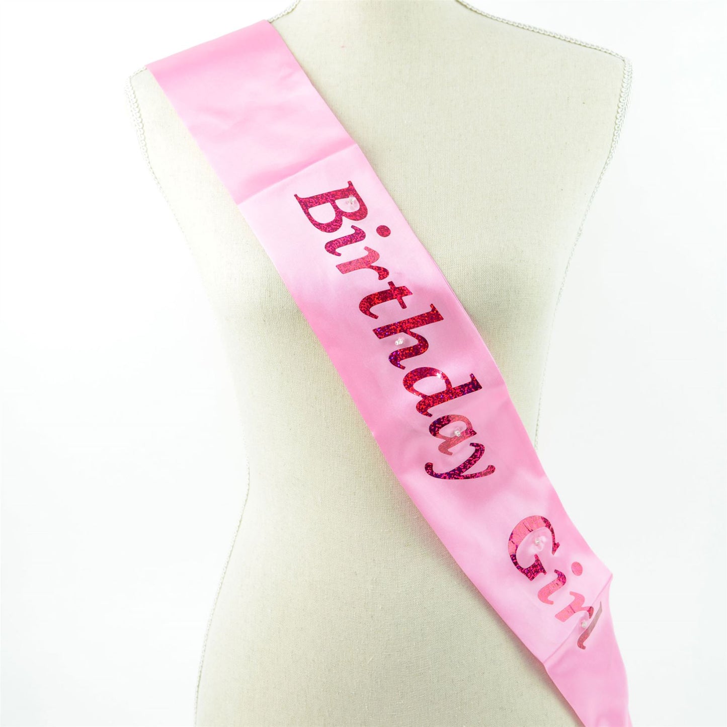 Shatchi "Birthday Girl" Flashing Pink Sash