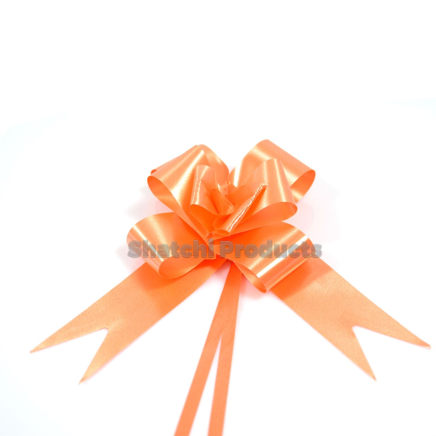 40 x Orange Pull Bows 30mm