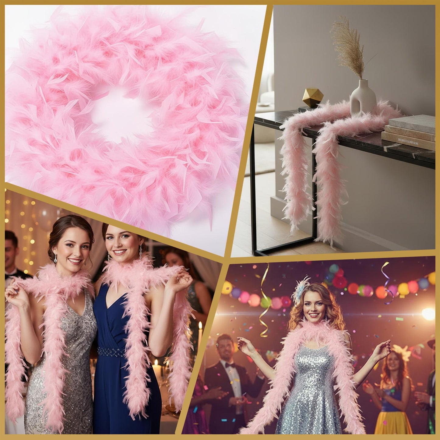 Wicked Feather Boa - Baby Pink