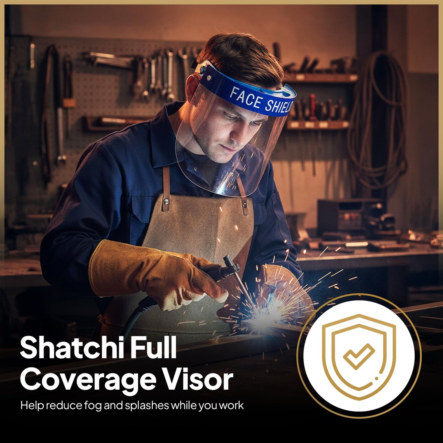 8 Reusable Safety Face Visors - Medical Protective Face Shields