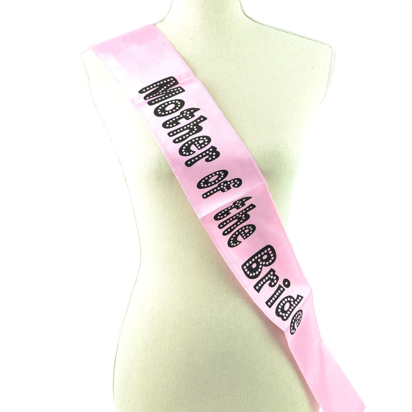 Shatchi Mother of the Bride Sash Pink-Black