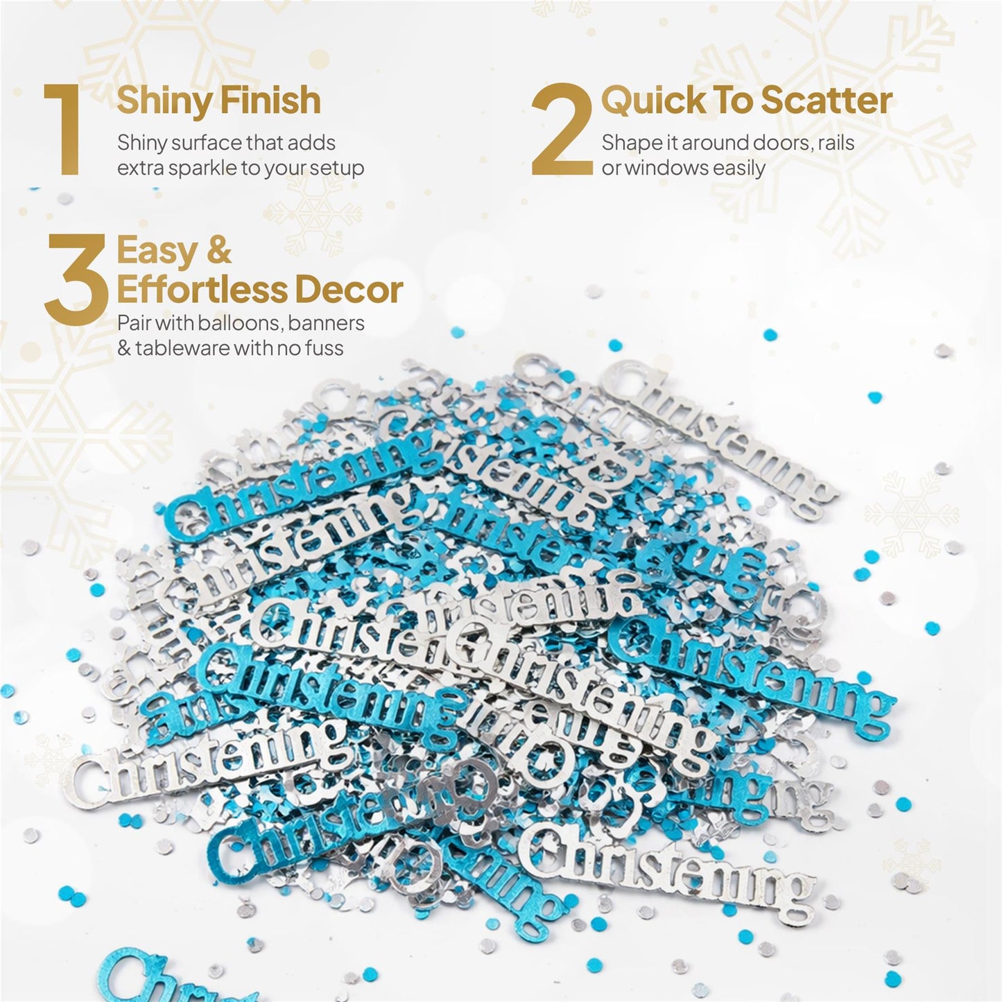 4 Packs of Blue Christening Confetti (14g)