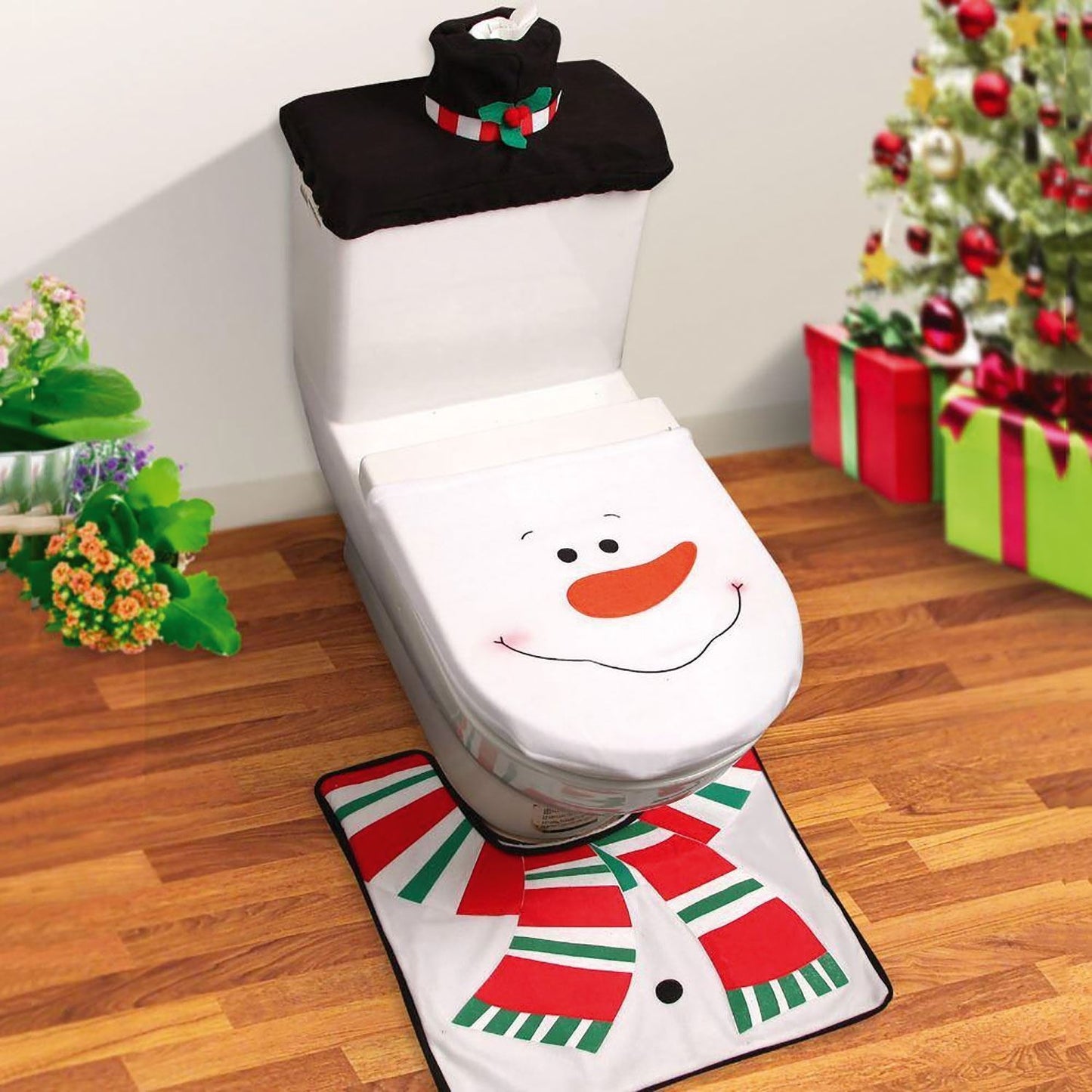 Christmas Snowman Toilet Seat Cover