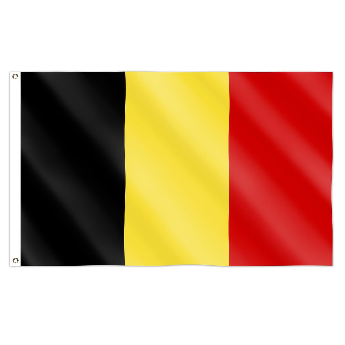 Belgium Flag - 5x3ft with Eyelets