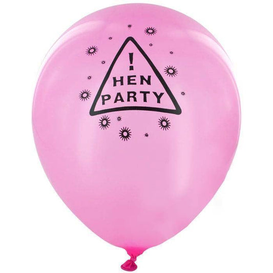 12 Pcs Hen Night Warning Sign Balloons