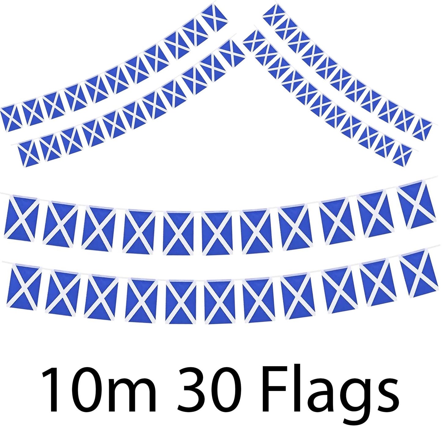 Scotland Flag St. Andrew's Saltire Bunting - 10m