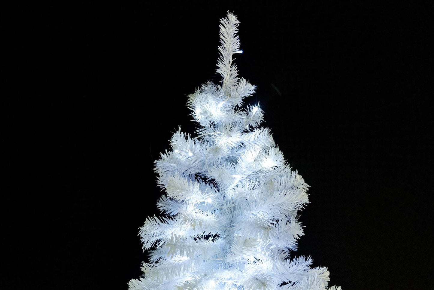 7ft Pre-Lit Alaskan Pine Christmas Tree, White LEDs