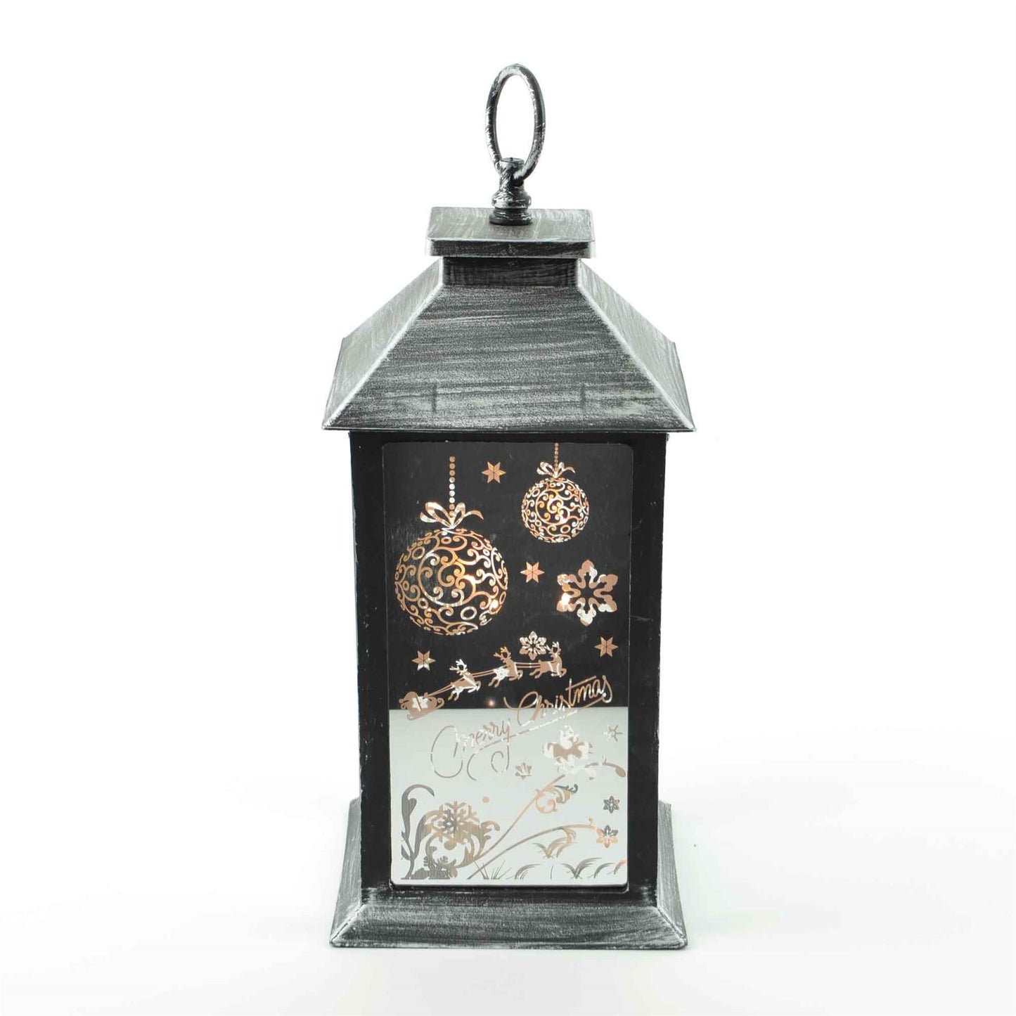 Rustic Silver Christmas Lantern