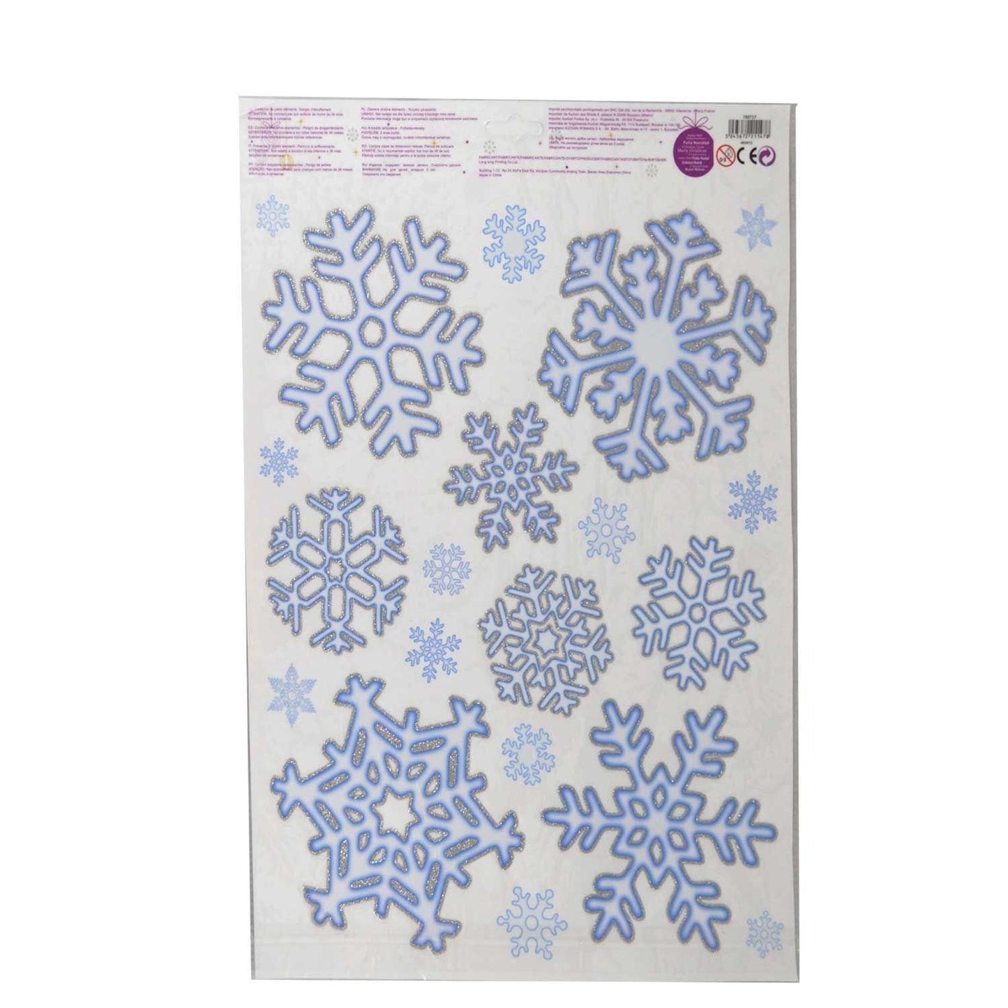 4 Sheets Snowflake Window Stickers