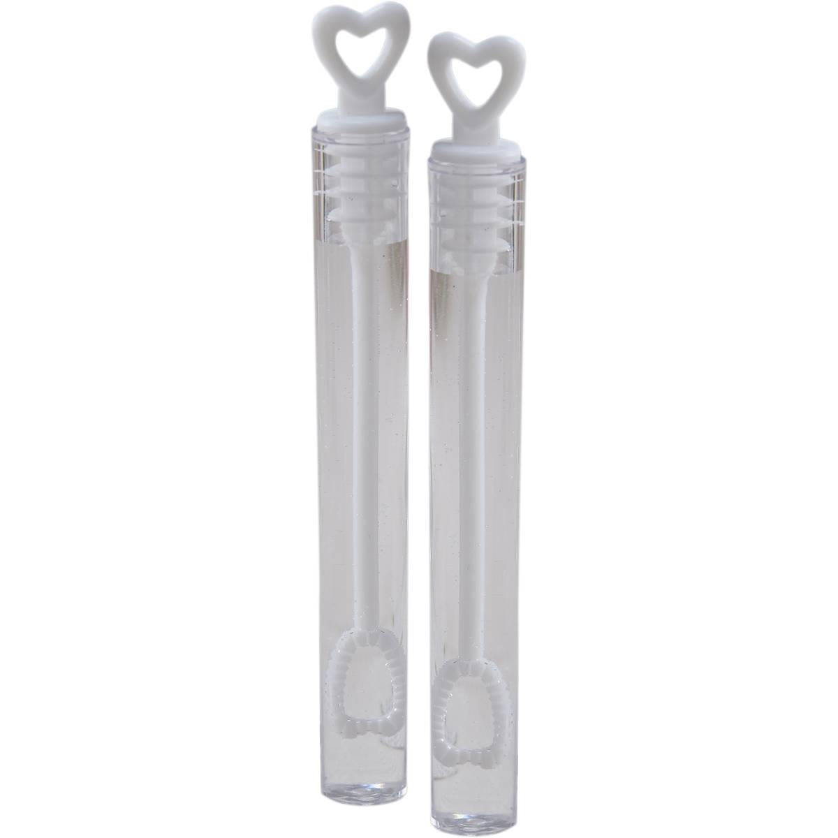 6 x Wedding Wand Heart Bubble Tubes