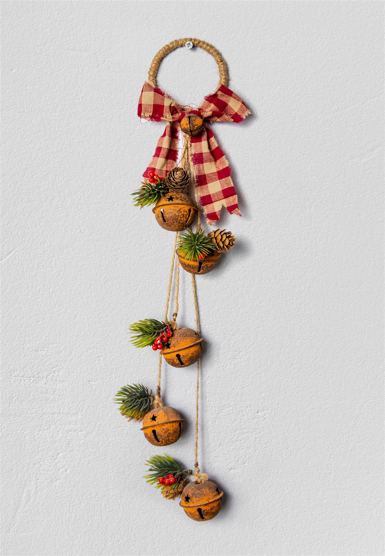 Hanging Decorations with Rusty Bells, 46cm