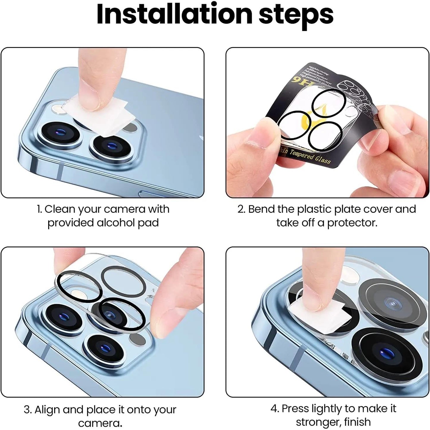 1 iPhone Case, 2 Screen Protectors, 2 Lens Protectors