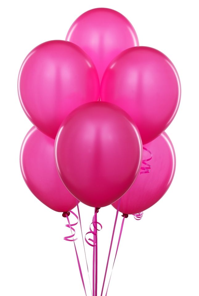 10pcs 12" Metallic Fuchsia Balloons