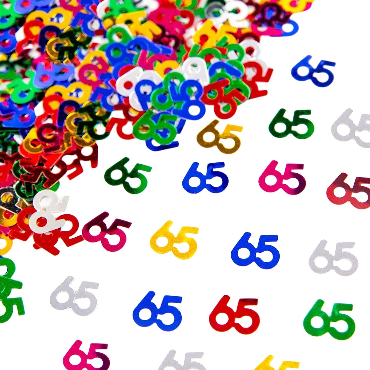 2 Packs of 65th Multicolor Confetti (14g)