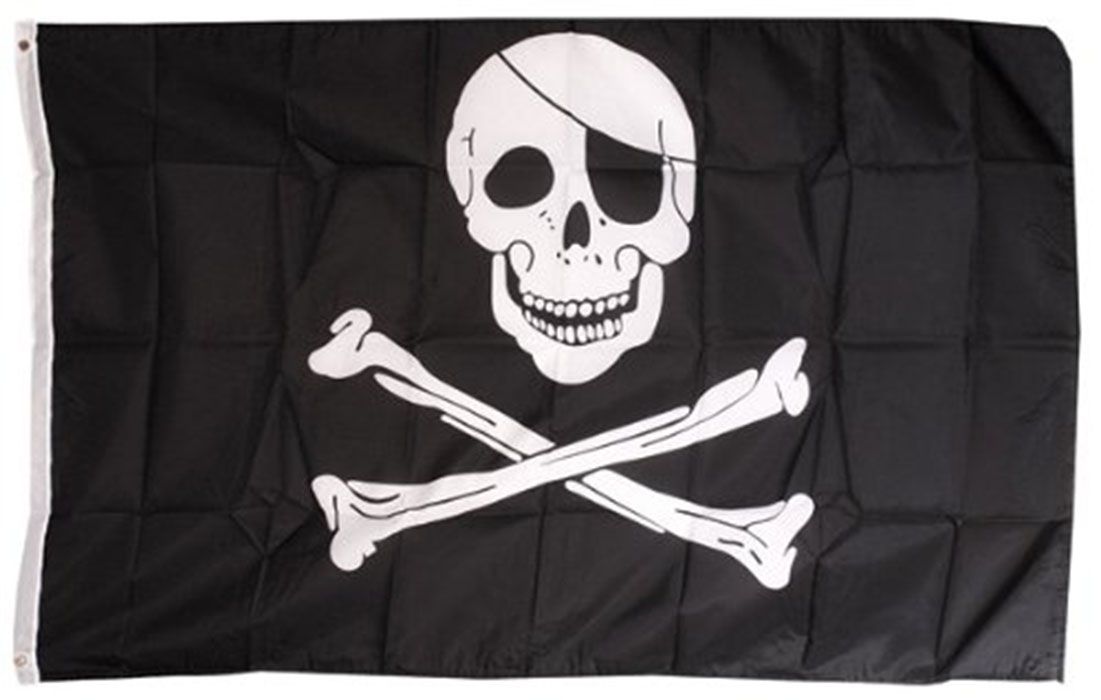 Jolly Roger Pirate Flag 5x3ft With Eyelets