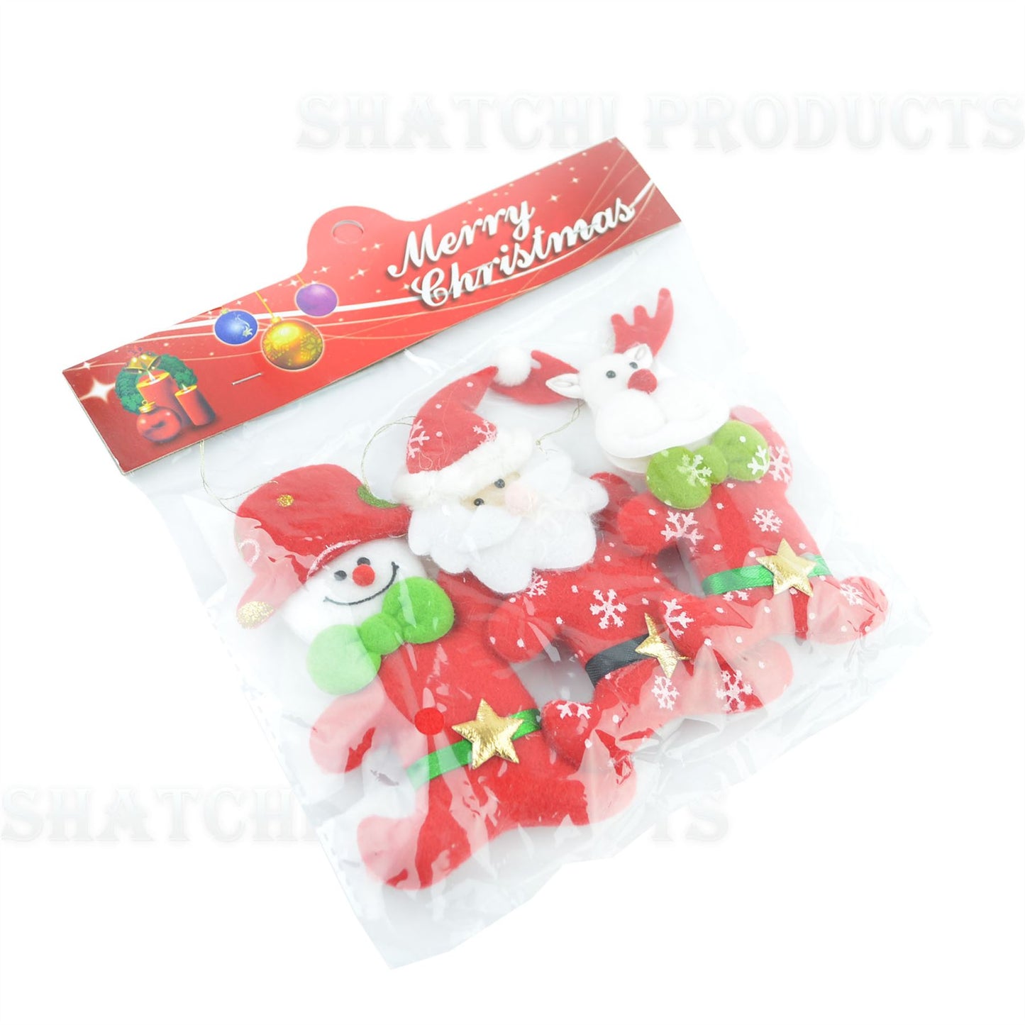 3 Handmade Novelty Christmas Decorations