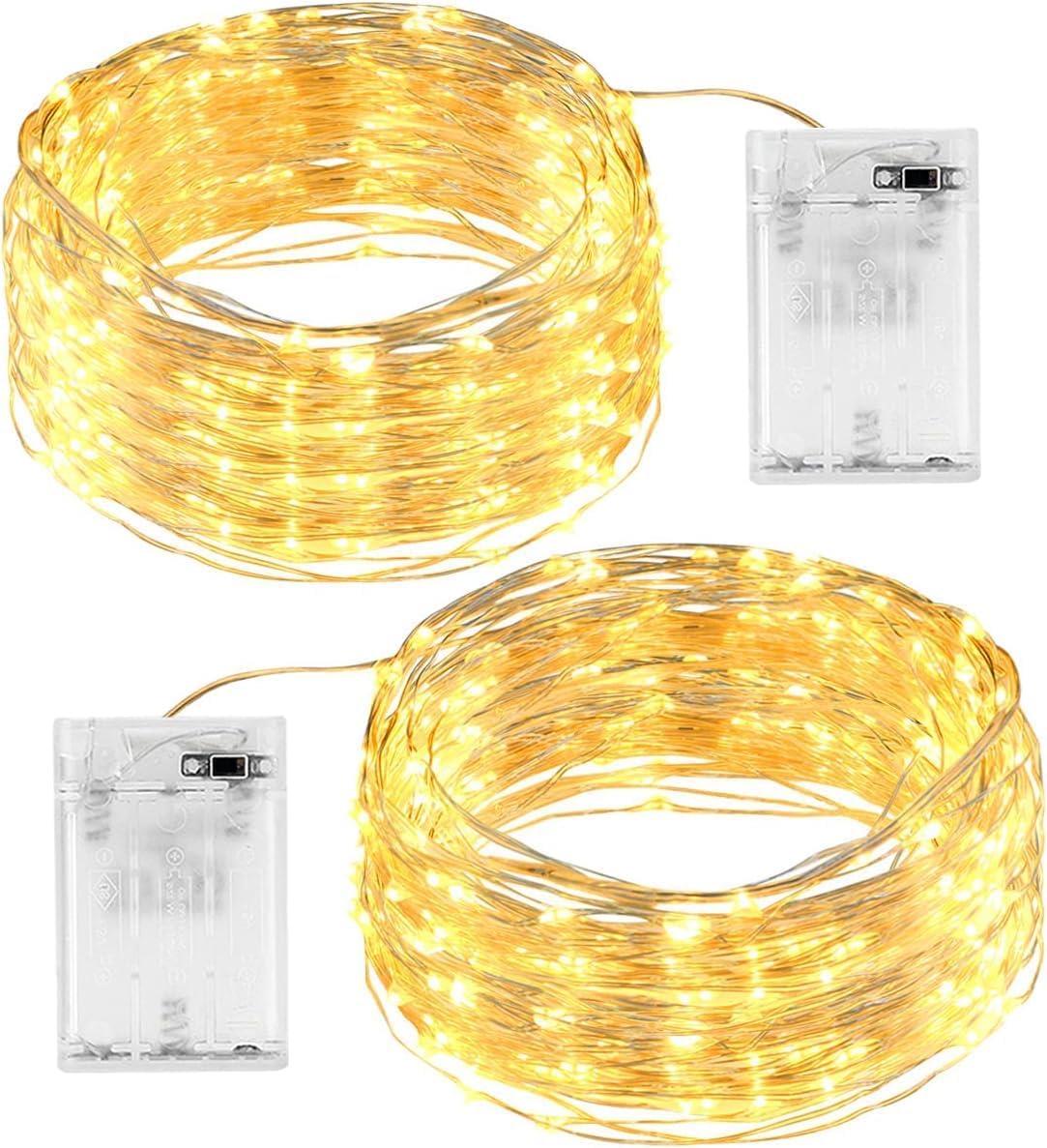 2 x 40 Sparkles Warm White LED Battery Operated Lights