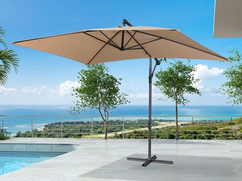 Khaki Square Parasol (264x40x16cm)