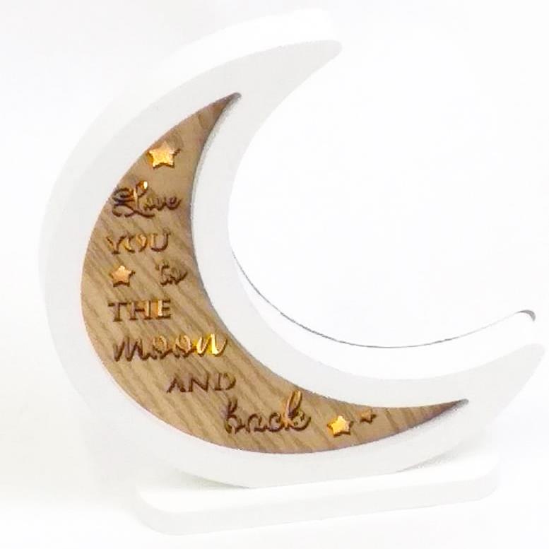 LED Light Up Christmas Frame Moon Shape