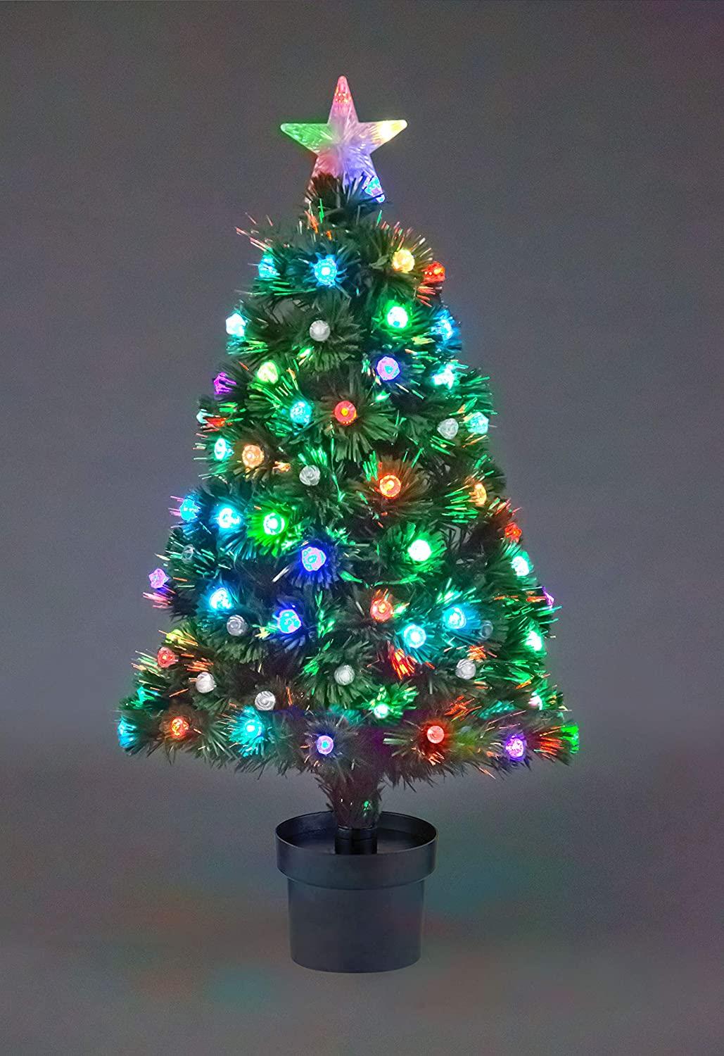 2ft Aurora LED Fibre Optic Christmas Tree