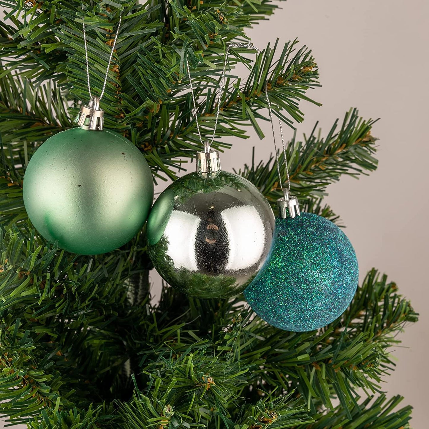 Baubles Turquoise 6cm - 6-Piece Set, PVC