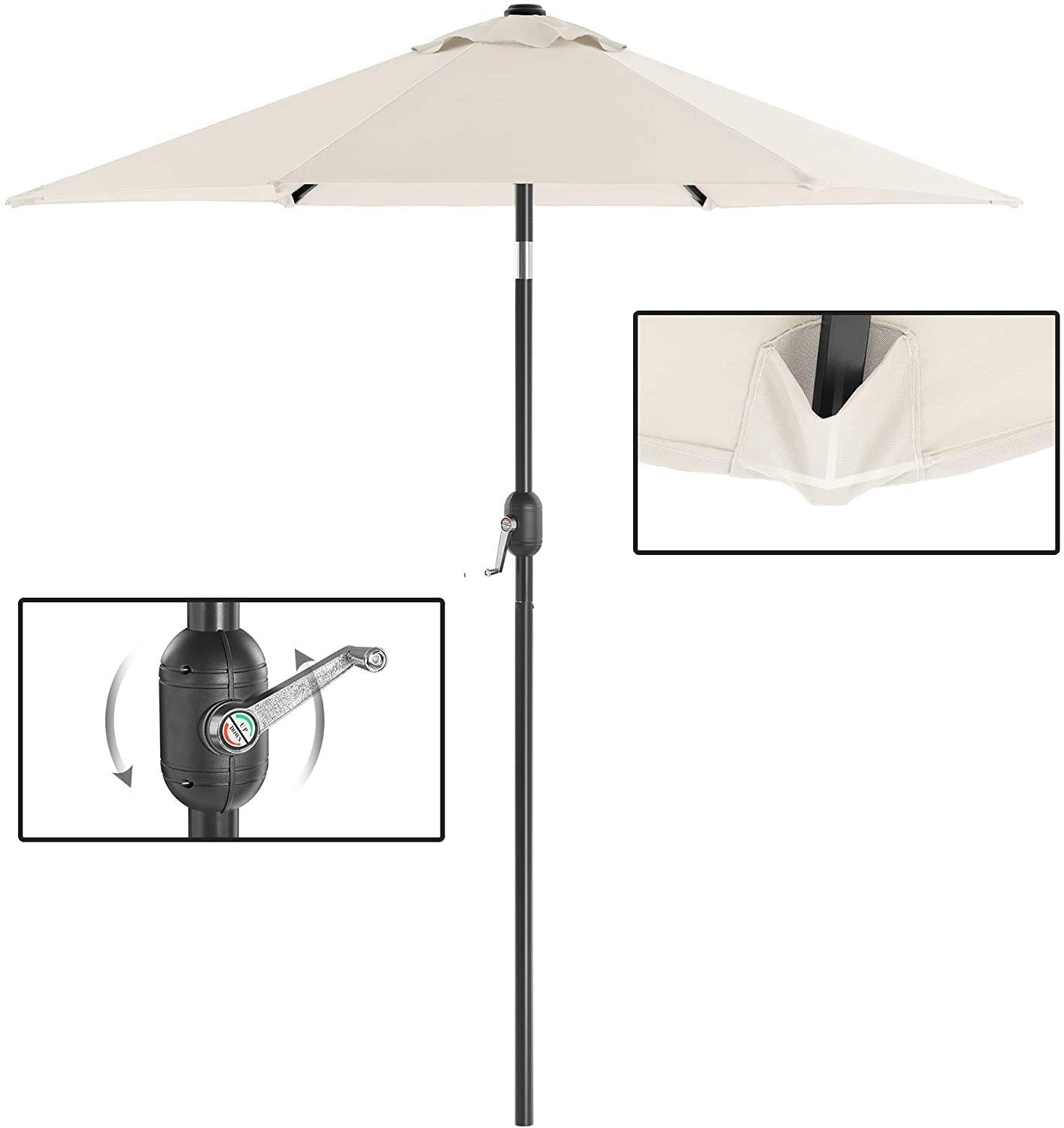 Beige Parasol Umbrella - 3m, 264x40x16cm