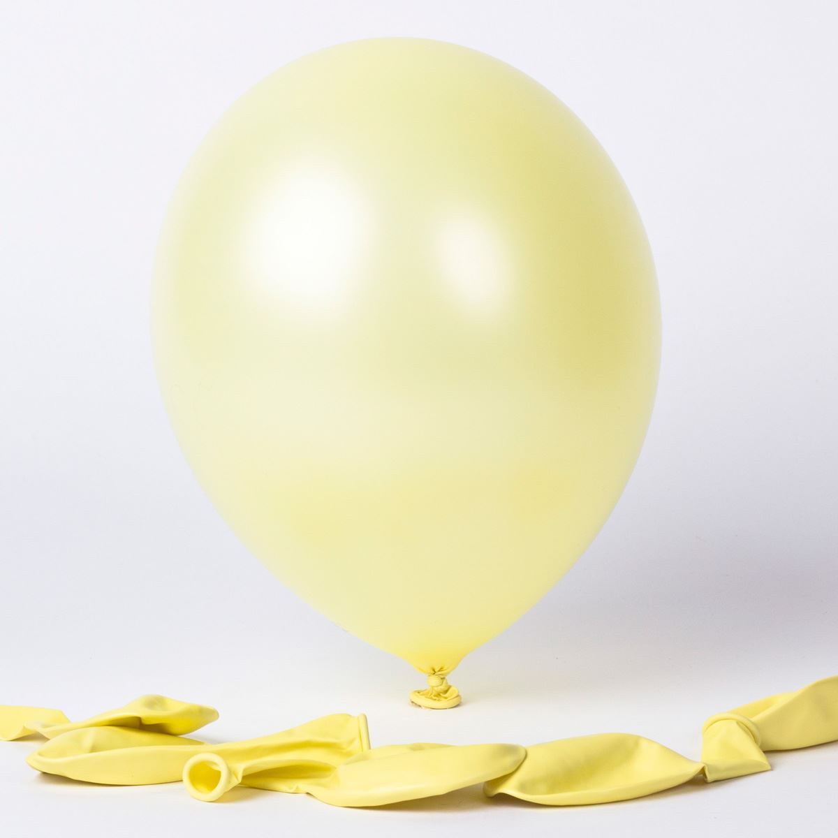 25 pcs Metallic Yellow Balloons 12in