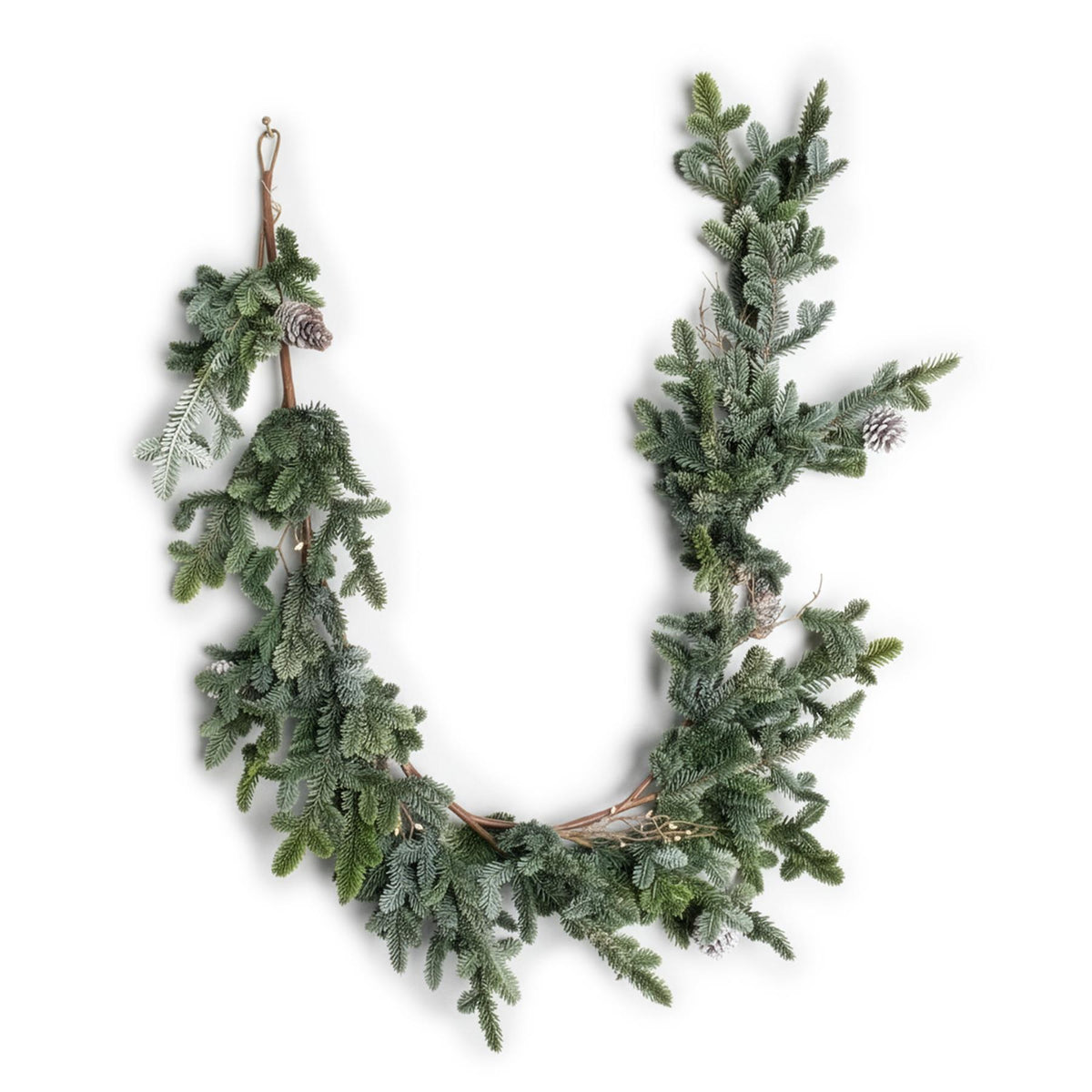 180CM CYPRESS PINE WITH PINE CONES GARLAND