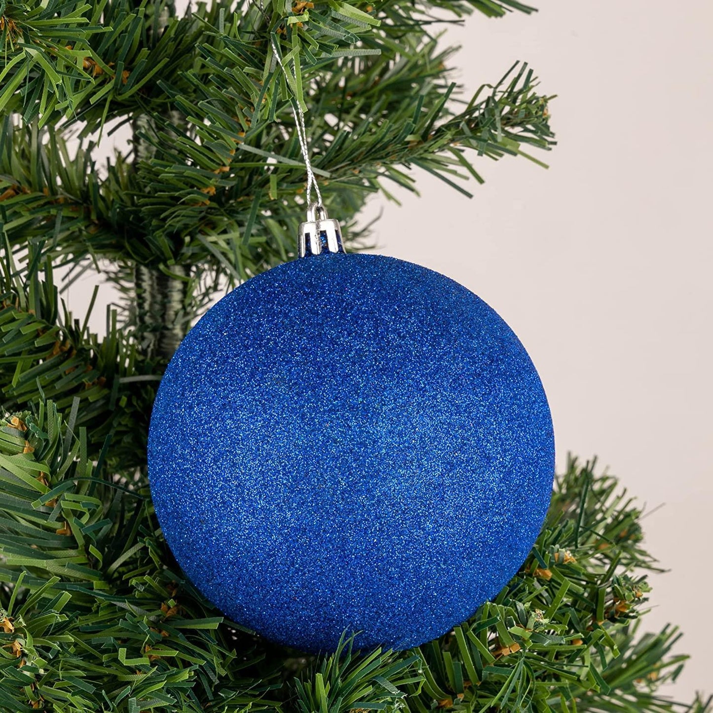 6 pcs Blue Baubles 10cm