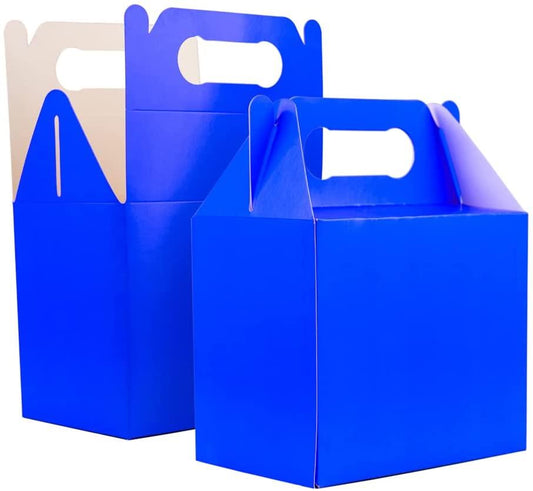 30 Blue Children's Party Lunch Boxes - 12x12x6cm