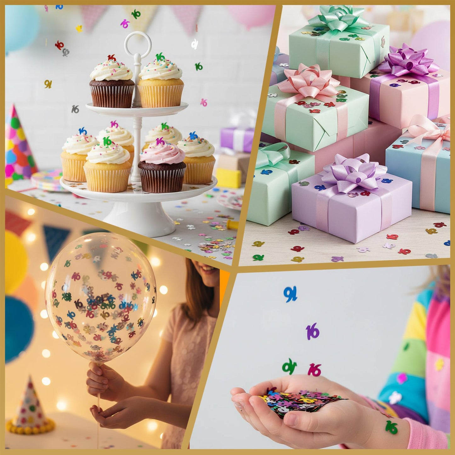 4 packs 16th Birthday Confetti