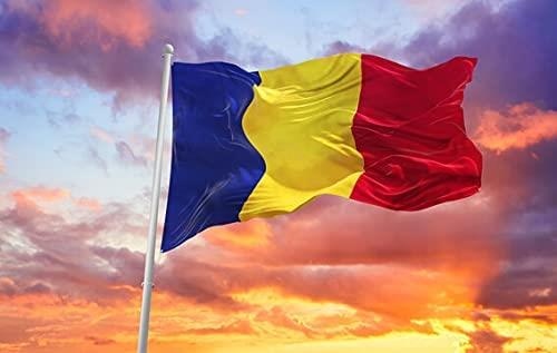 Romania Flag 5x3ft With Eyelets