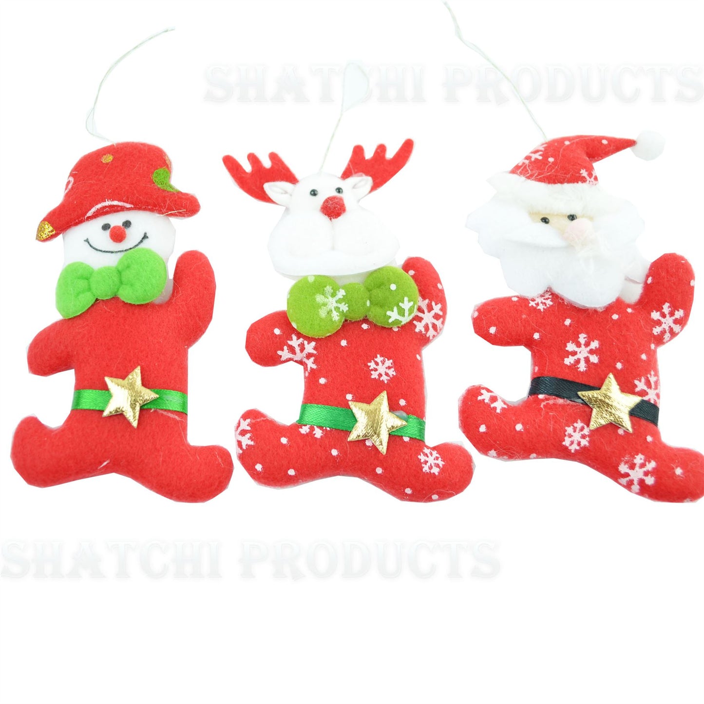 3 Handmade Novelty Christmas Decorations