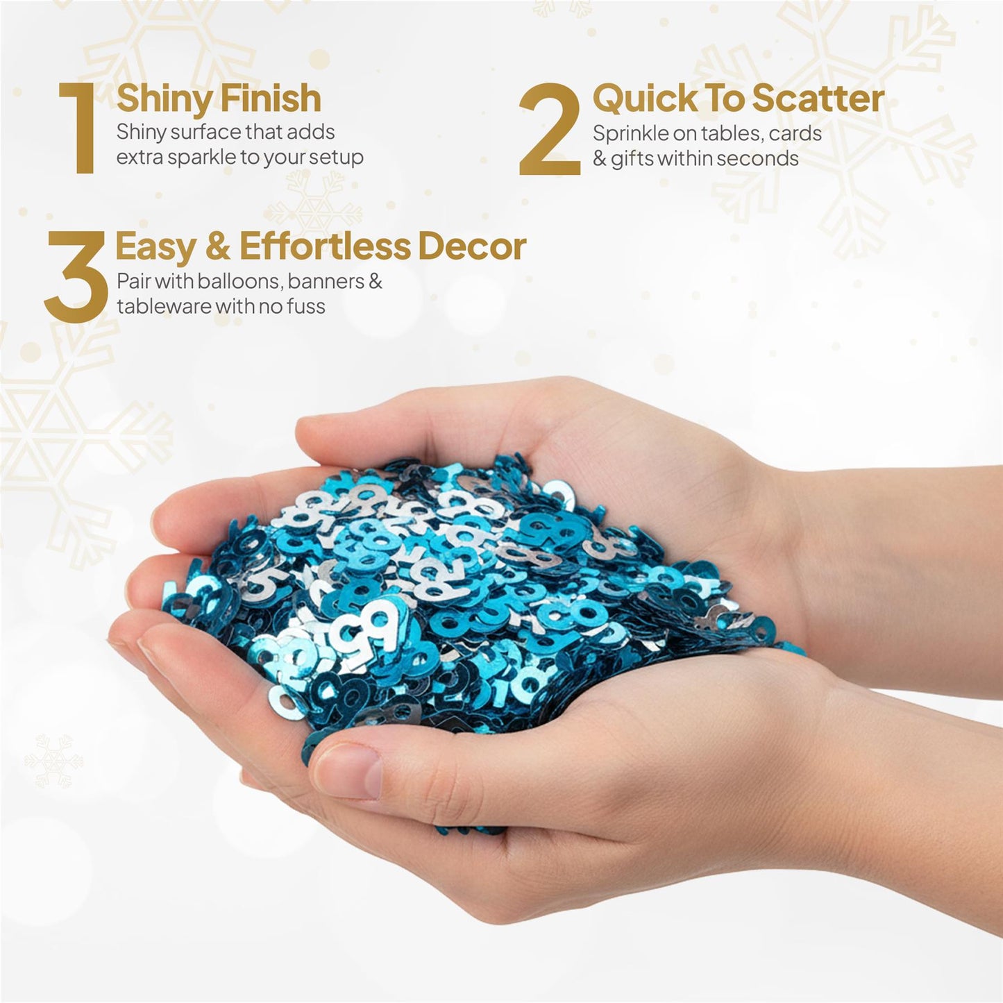2 x 14g Blue & Silver 65th Confetti