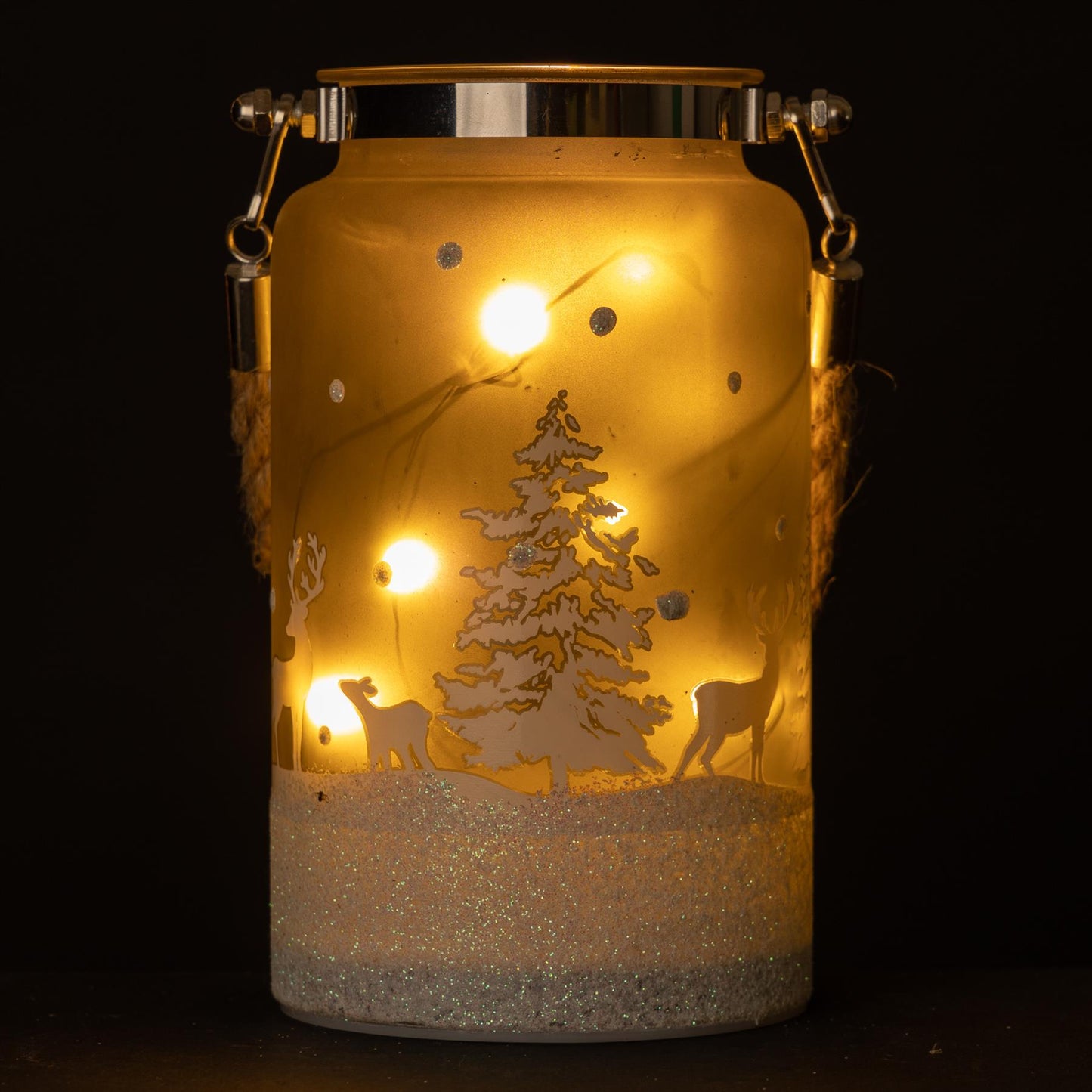 16cm Frosty Lantern Jar