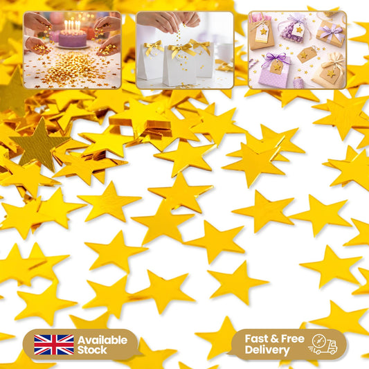 5 Packs of Gold Star Confetti (14g)