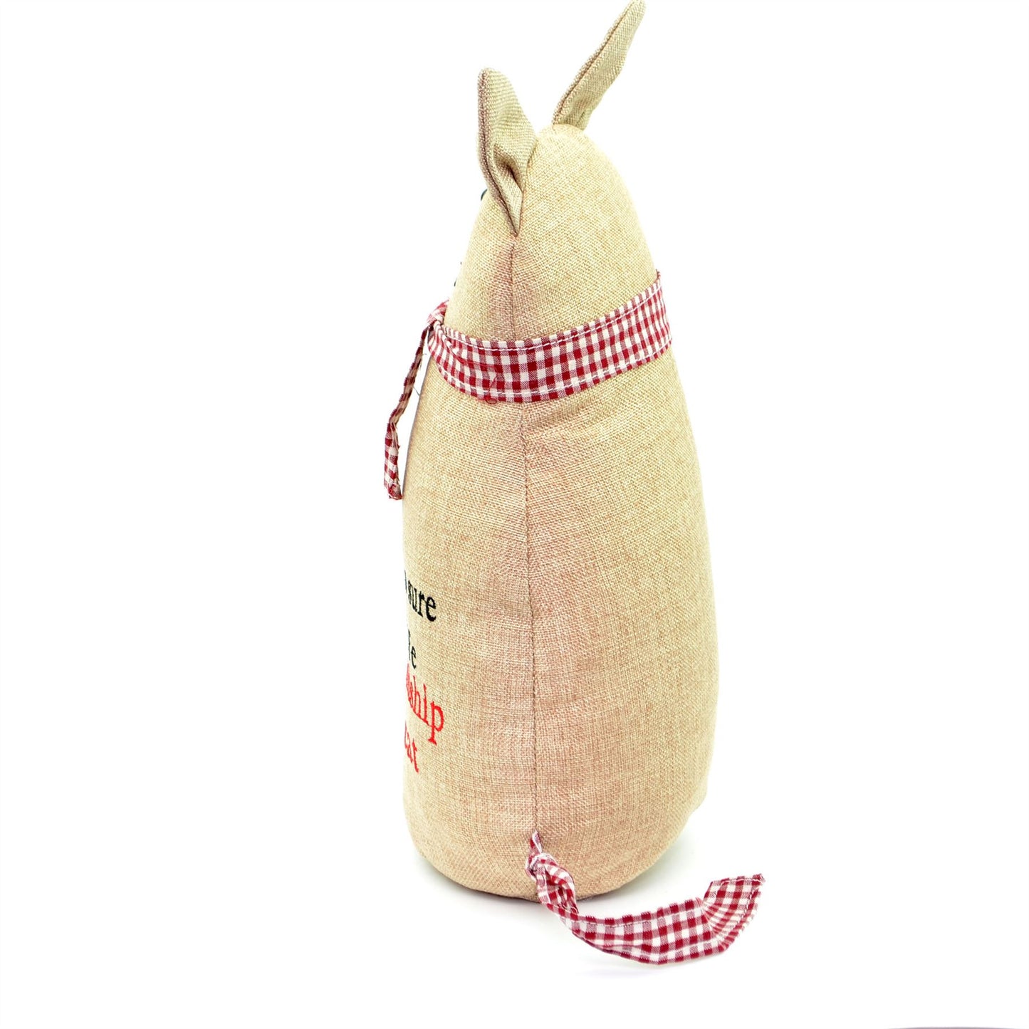 Door Stopper Cat Brown Fabric