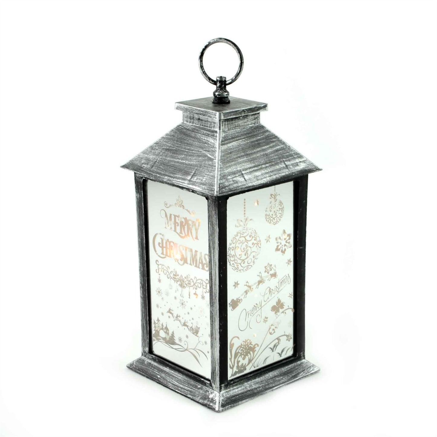 Rustic Silver Christmas Lantern