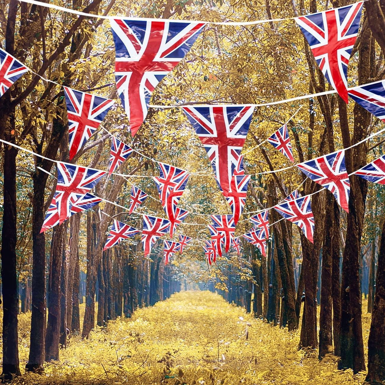 60ft Union Jack 40 Triangle Bunting