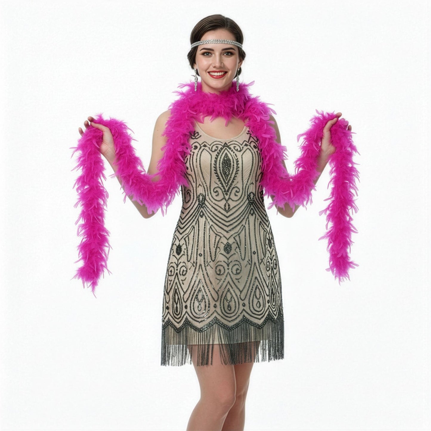 80g Hot Pink Feather Boa