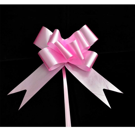 10Pcs 50mm Light Pink Pull Bows