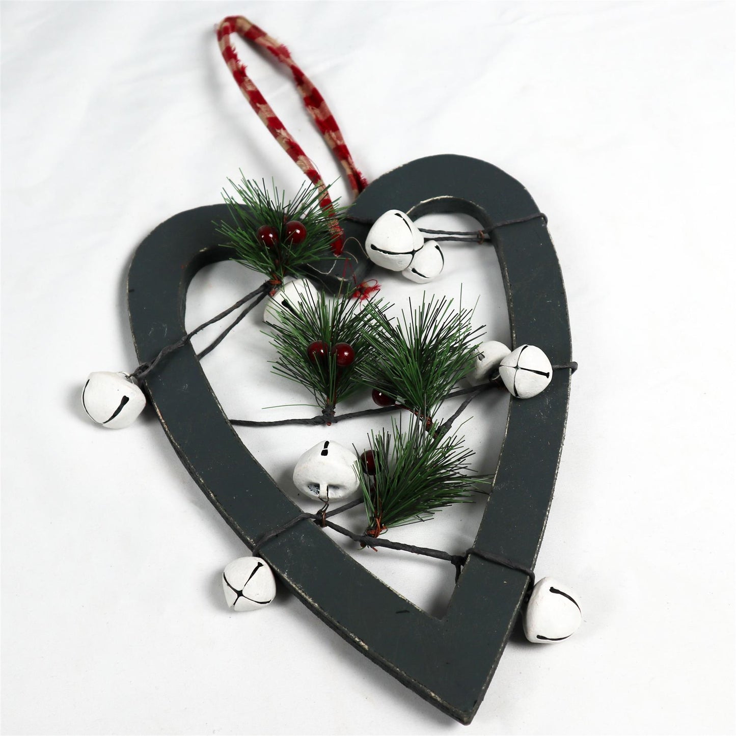 23cm Green Heart Decorations