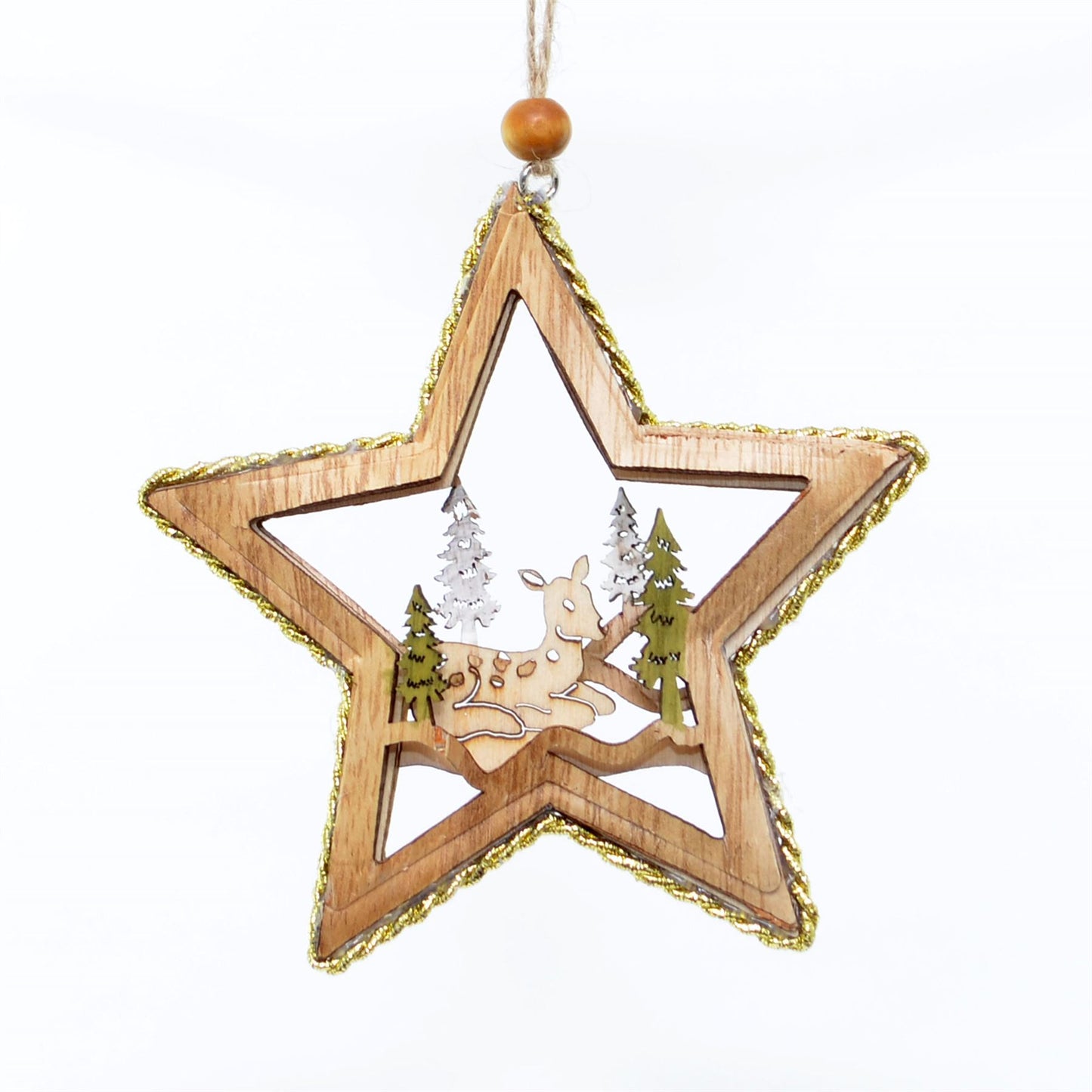 10x11cm Elegant Wooden Novelty Star