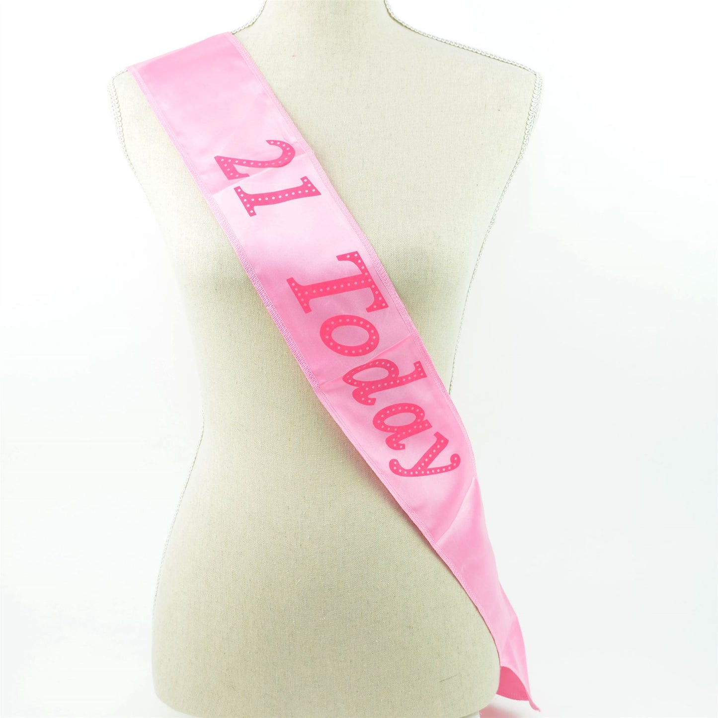 Pink 21st Birthday Sash