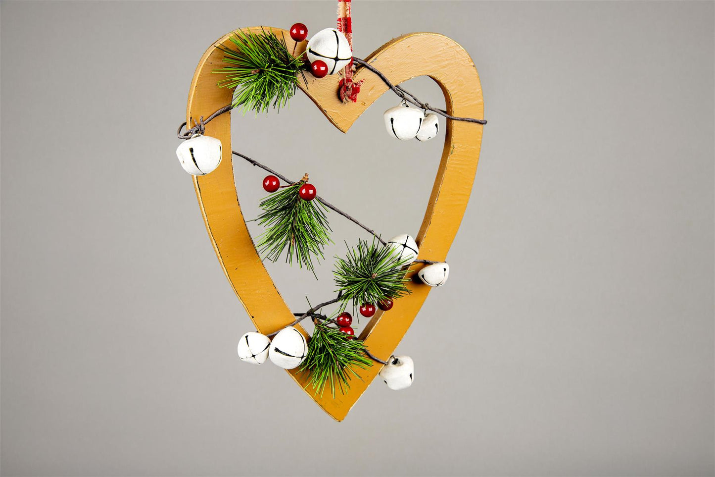 23cm Light Brown Heart Hanging Decorations