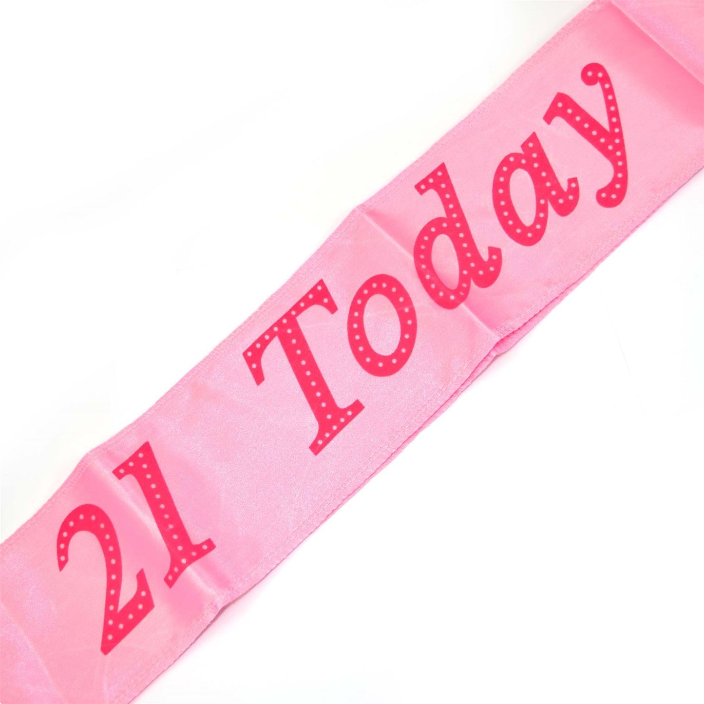 Pink 21st Birthday Sash