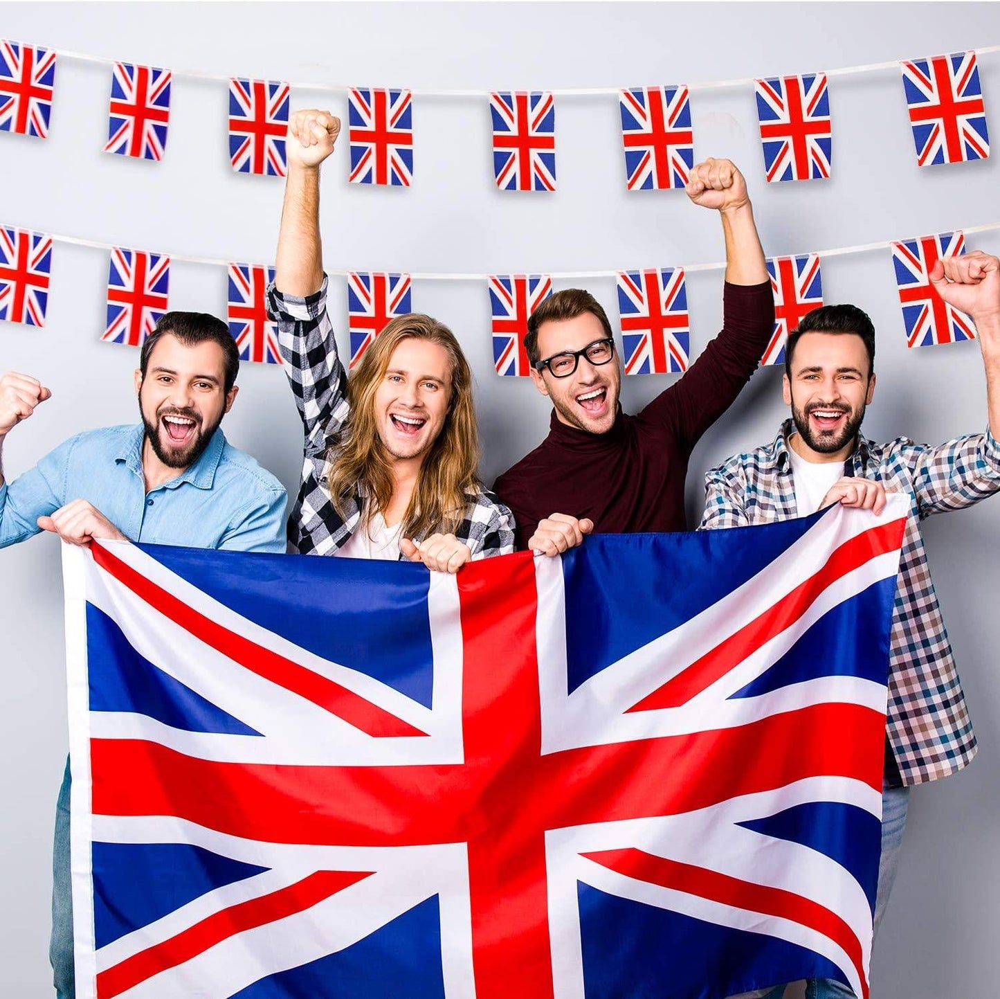 30ft Fabric Union Jack Bunting - 30 Flags