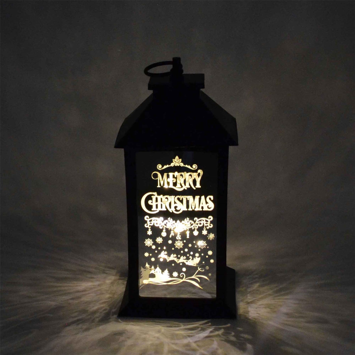 Black Christmas Lantern Plastic